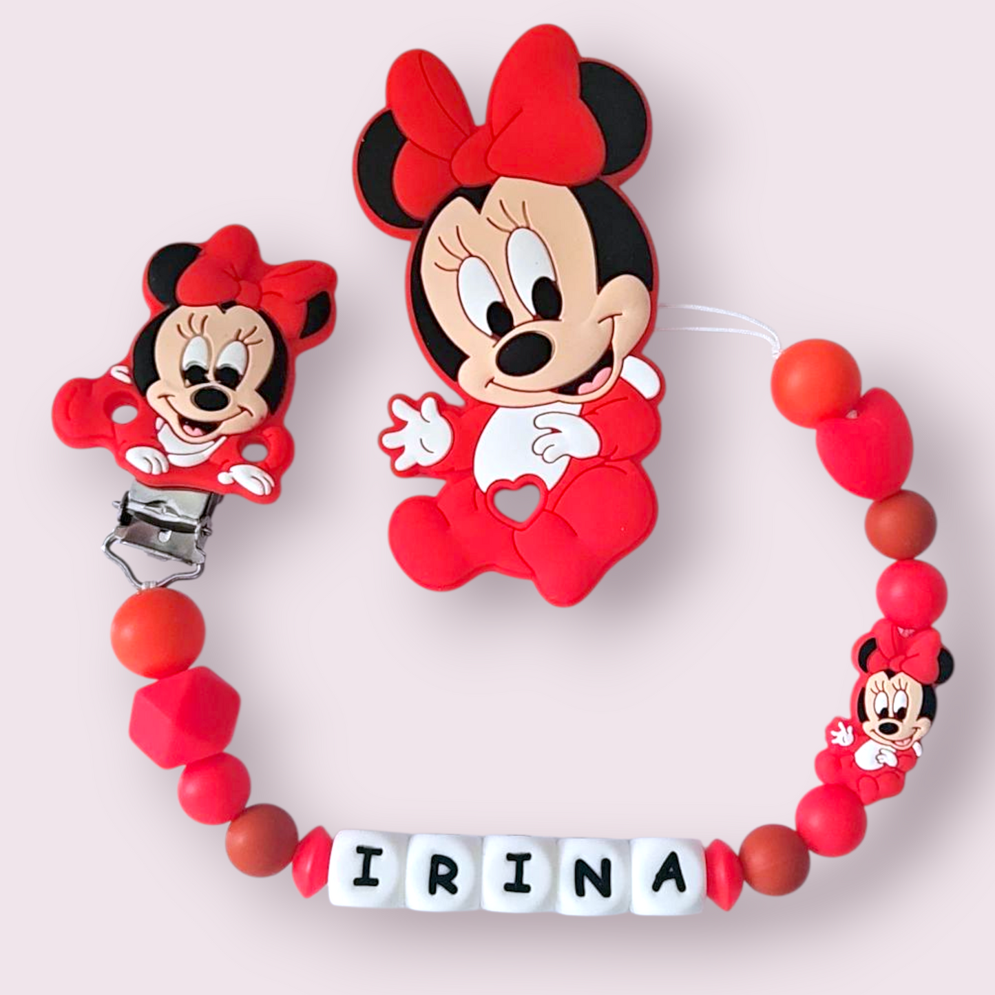 Set Lanț pentru suzetă + Jucărie pentru dentiție