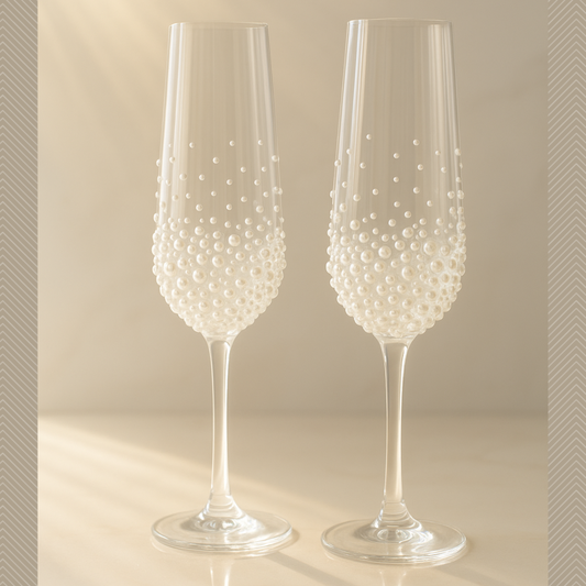 Set 2 pahare lucrate manual