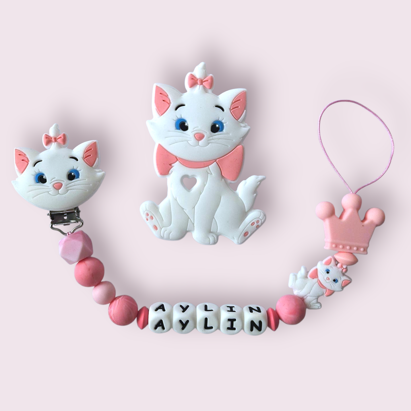 Set Lanț pentru suzetă + Jucărie pentru dentiție