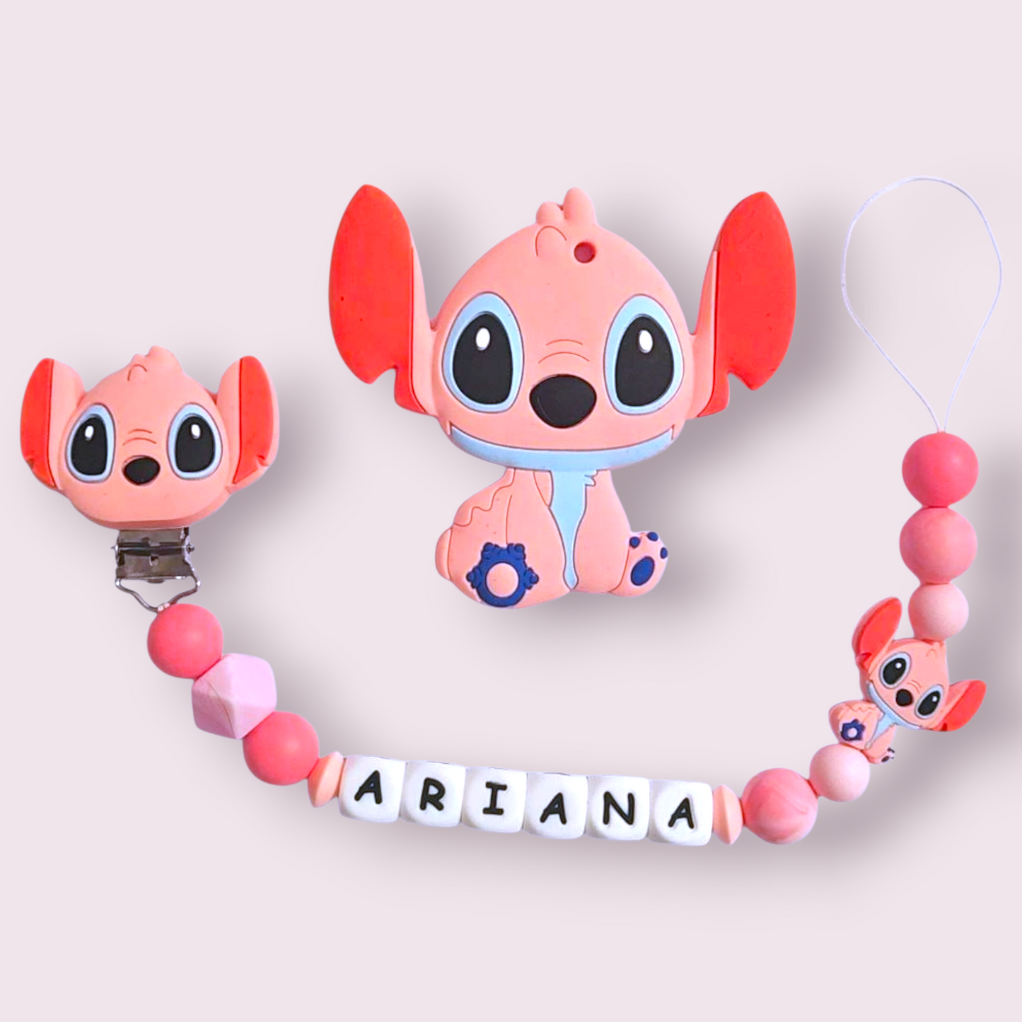 Set Lanț pentru suzetă + Jucărie pentru dentiție