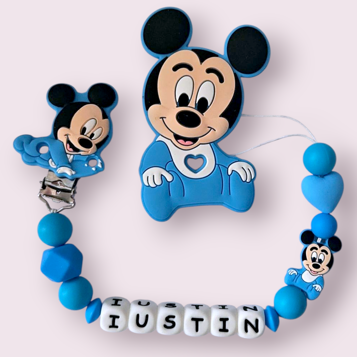 Set Lanț pentru suzetă + Jucărie pentru dentiție